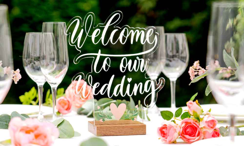 Dekoaufsteller Hochzeit Aufsteller für den Tisch für die Hochzeit