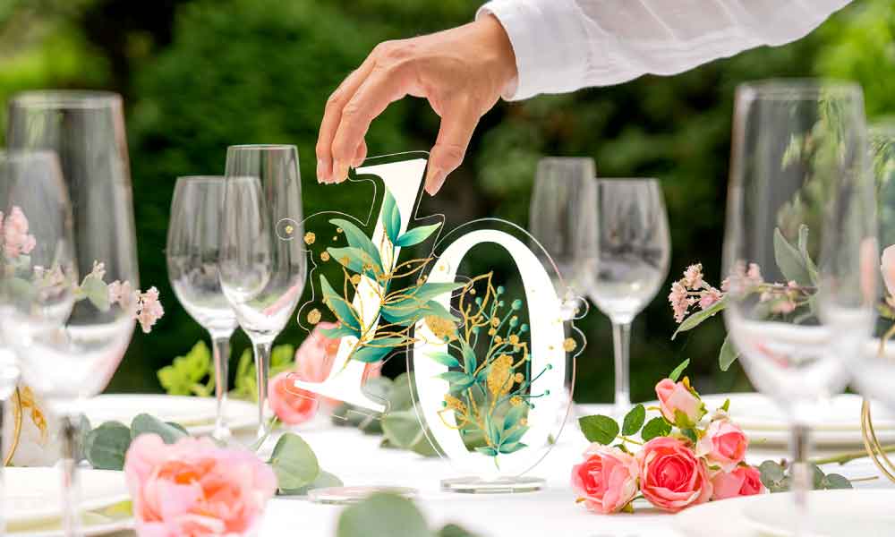 Tischzahen Hochzeit Tischaufsteller für die Hochzeitsdeko
